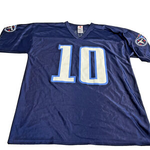 NFL Players Titans Jersey Men’s Large Navy #10 Blue